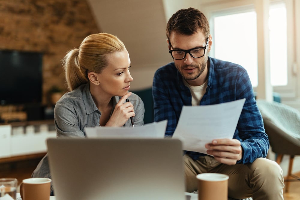 Couple Discussing Loan Application