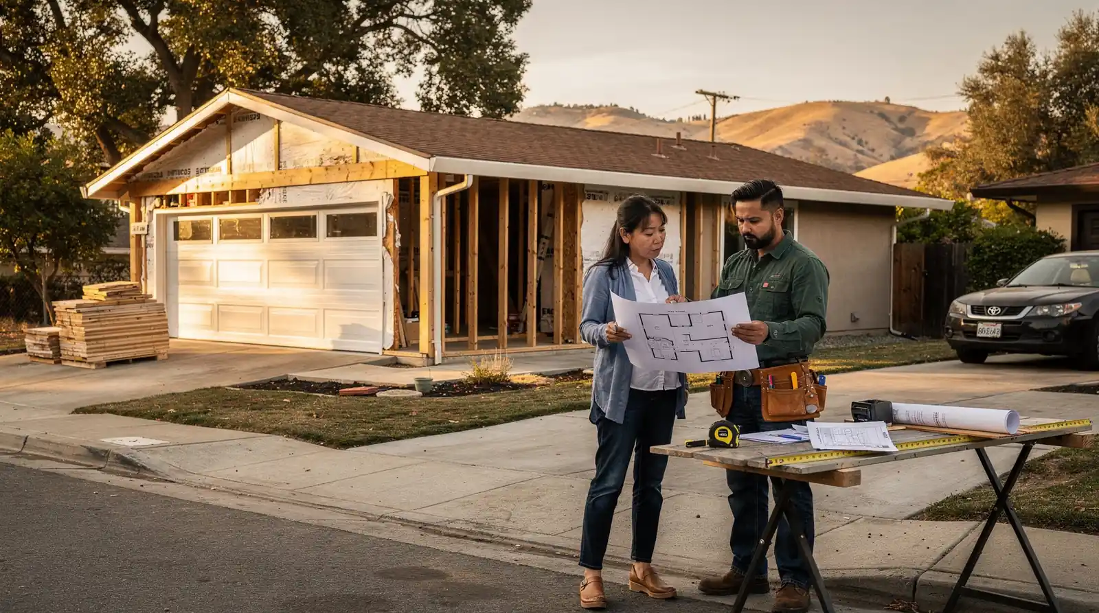 A garage conversion ADU in Walnut Creek typically costs between $100,000 and $200,000 depending