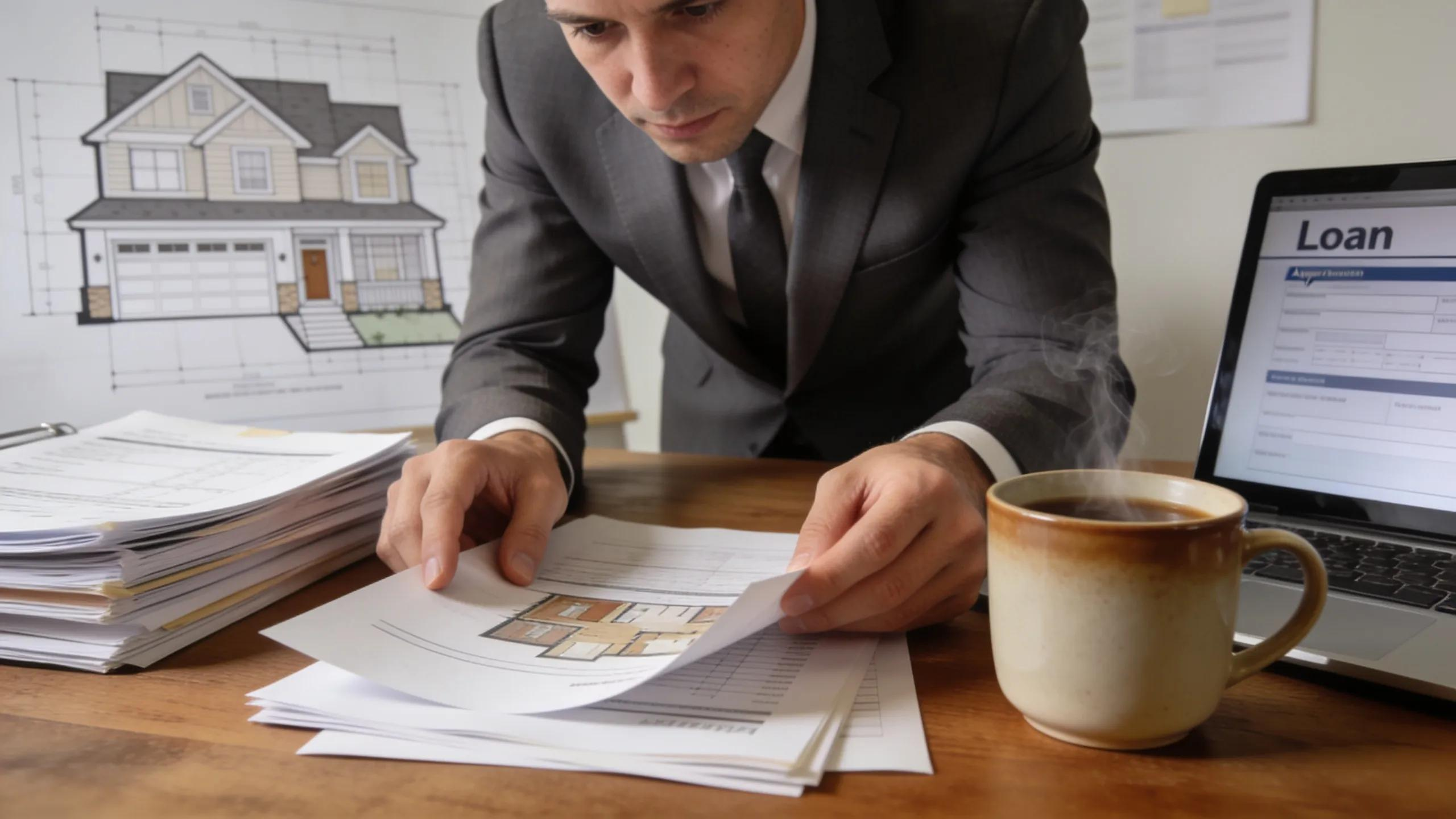 Investor reviewing property documents for a hard money loan process